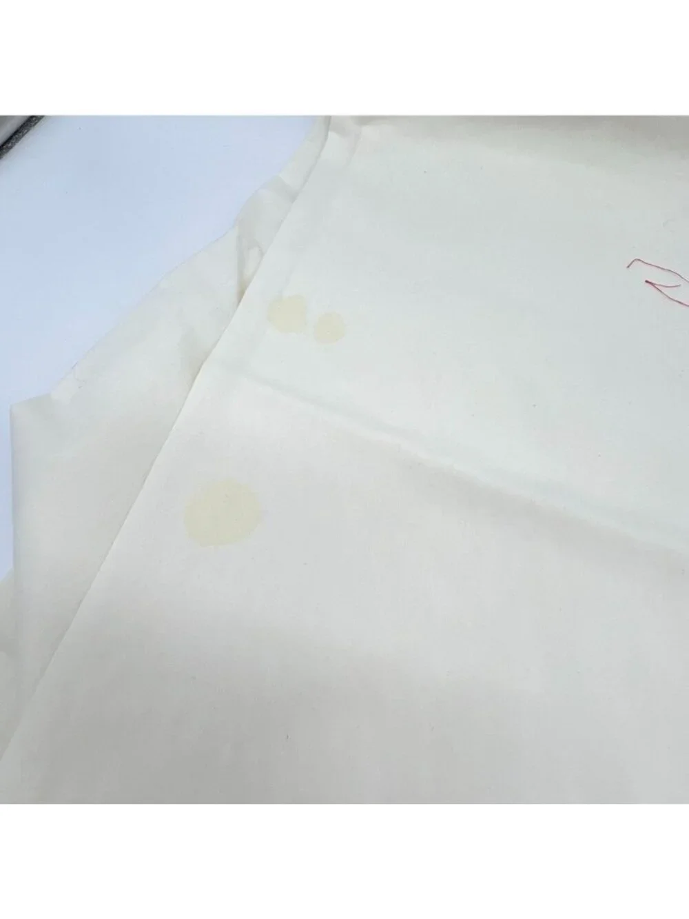 Vintage JC Penney Home Collection Cream Embroidered Floral Twin Flat Sheet